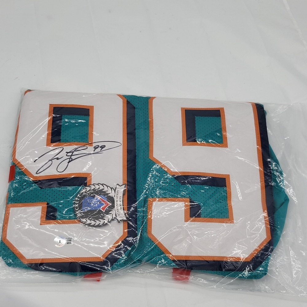 Jason Taylor Autographed Custom Jersey #99 Miami Dolphins Beckett Witnessed